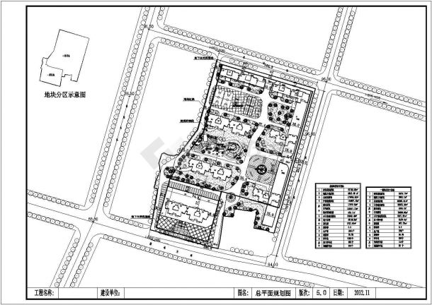 深圳某小区建筑设计总平面规划方案-图一
