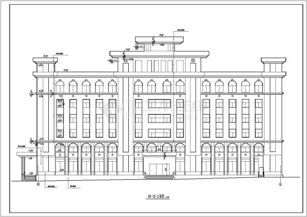 某地区8层海关办公楼建筑设计施工图-图二