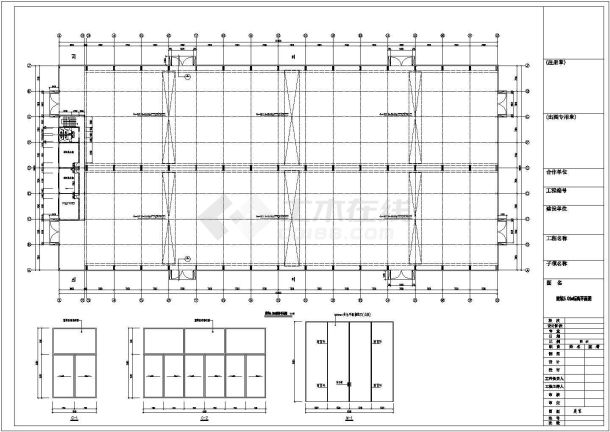 甘肃多层120米x56米门式钢架结构厂房结构施工图-图二