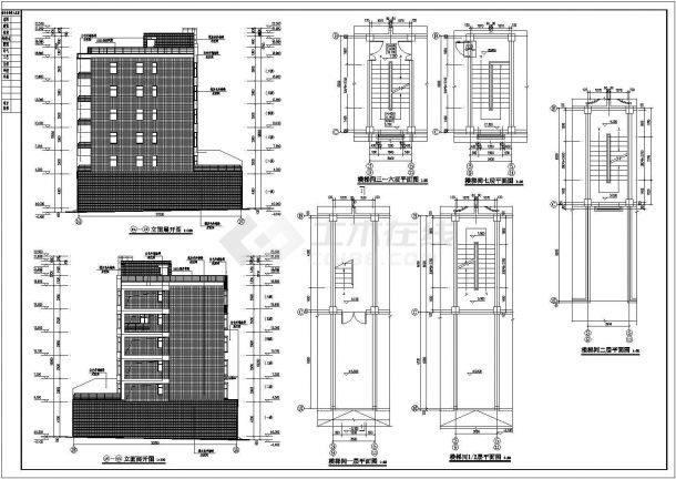 某6层框架结构多层住宅建筑施工图-图二