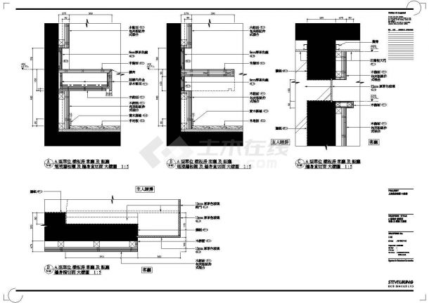 上海凱欣豪園T1号楼A型样板间装修设计图纸-图二