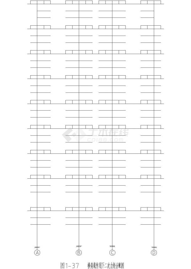 18889.62㎡9层框剪综合楼毕业设计（结构计算书、施组、清单、结构图纸）CAD图纸-图一