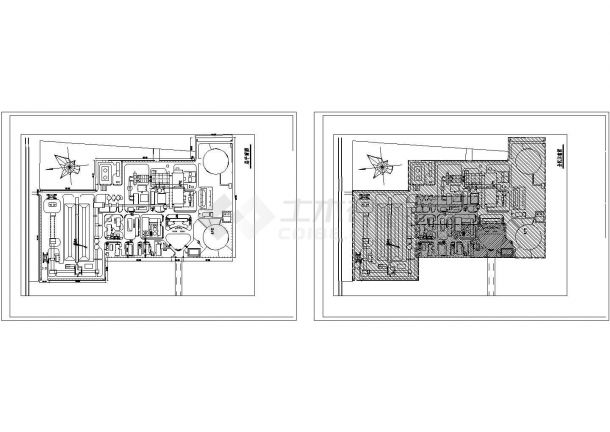 河南某发电厂景观设计施工CAD图纸-图二