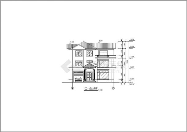 某地区2套三层别墅建筑设计施工图-图二