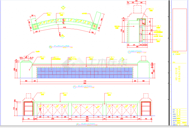 Detailed CAD Drawing of Service Desk in Lobby of a Hotel - Figure 1