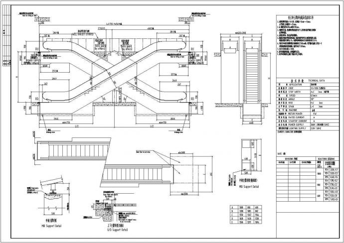 自动扶梯设计详图（CAD大样）_图1