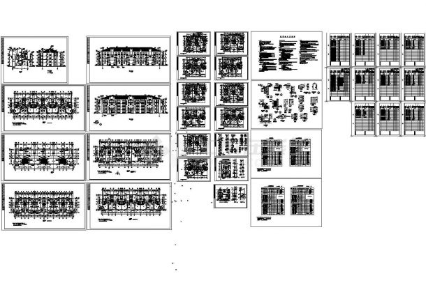 某四层复式住宅方案CAD图纸设计-图一
