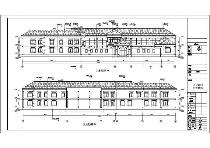 某小区二层框架结构别墅建筑设计施工图_图1
