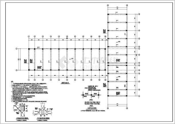 水厂现浇混凝土管廊房子建筑结构施工图-图二