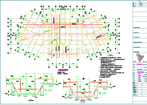 四十九层剪力墙结构住宅楼结构施工图(含PKPM计算)-图二