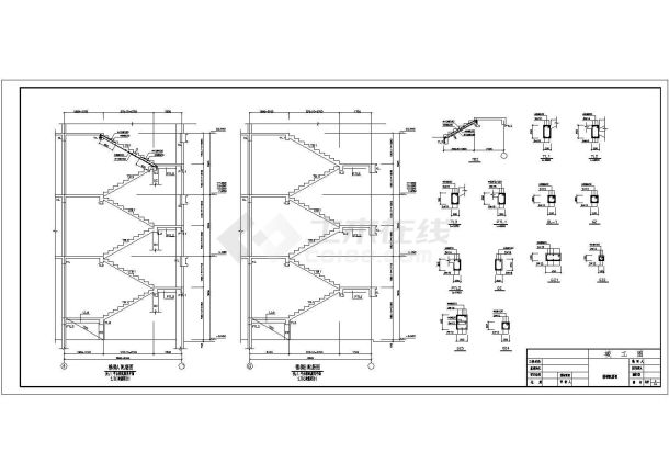 某框架住宅结构竣工设计图（共24张）-图二