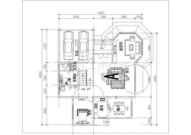 小型别墅建筑方案图纸（共10张）-图二