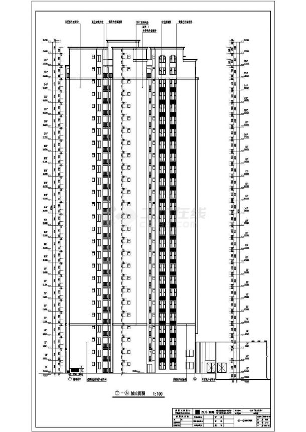 宜宾市某25层剪力墙结构现代高层住宅建筑施工图-图二