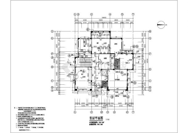 广东某2二层欧式高档私人别墅建筑施工图-图二