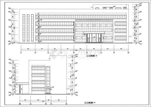 江苏苏州四层框架结构办公楼建筑施工图-图一