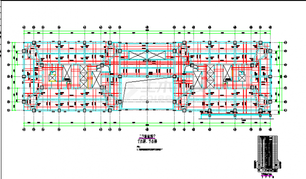 某复杂高层办公楼结构设计图（标注详细）-图二