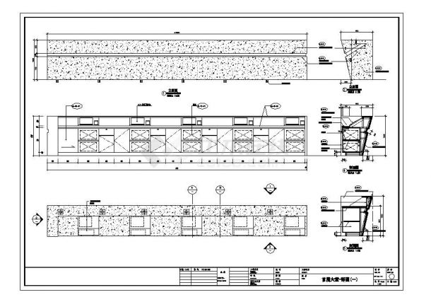 某城市工厂大堂服务台设计CAD参考详图-图二