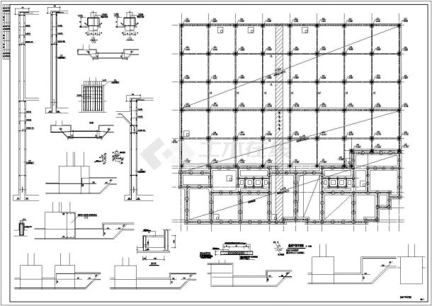 某三十二层框架剪力墙住宅结构设计图-图二