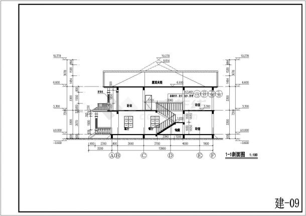 某地2层砖混结构双拼欧式别墅建筑方案图-图二