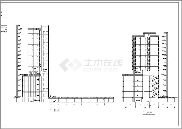 某地16层商住楼建筑方案设计图纸-图二