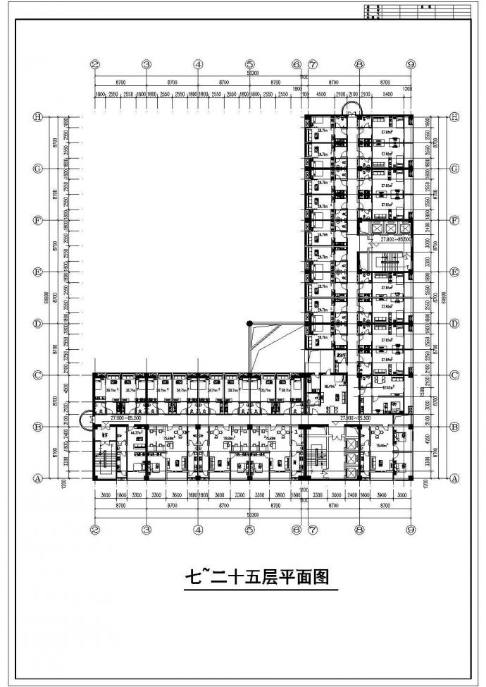 某地区27层商业住宅楼建筑设计方案_图1