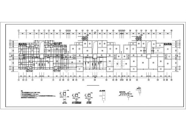 某高层剪力墙住宅结构设计图（标注详细）-图二