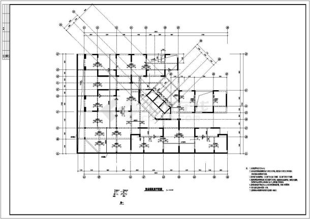某小区剪力墙住宅结构设计图（含设计说明）-图二