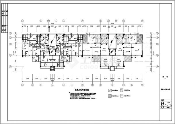 某七层剪力墙住宅结构设计图（含设计说明）-图二