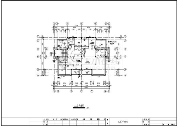 某三层异形柱框架别墅建筑结构设计图-图一