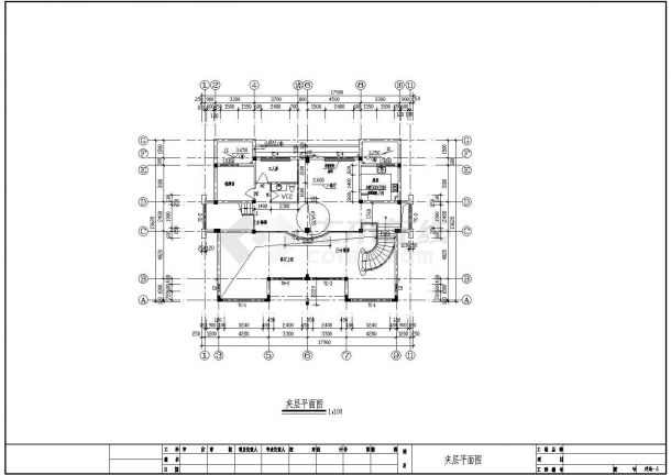 某三层异形柱框架别墅建筑结构设计图-图二