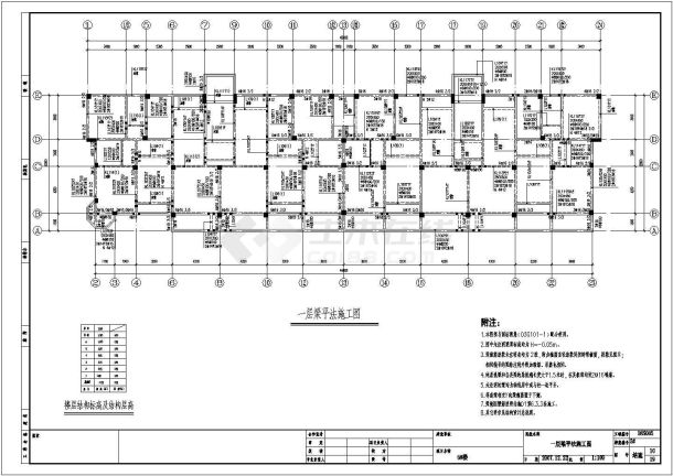 某局部六层跃7层住宅建筑结构设计图（含节能计算）-图二