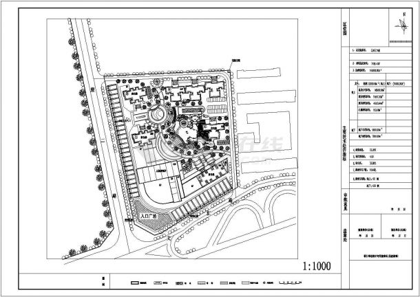 某地住宅小区规划设计总平面布置图-图一