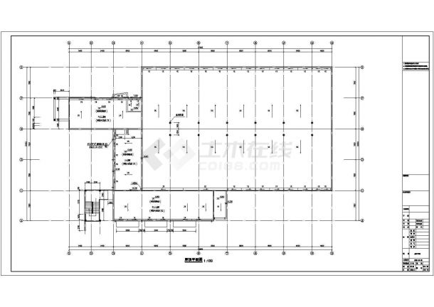 某框架厂房建筑结构设备全套图纸-图二