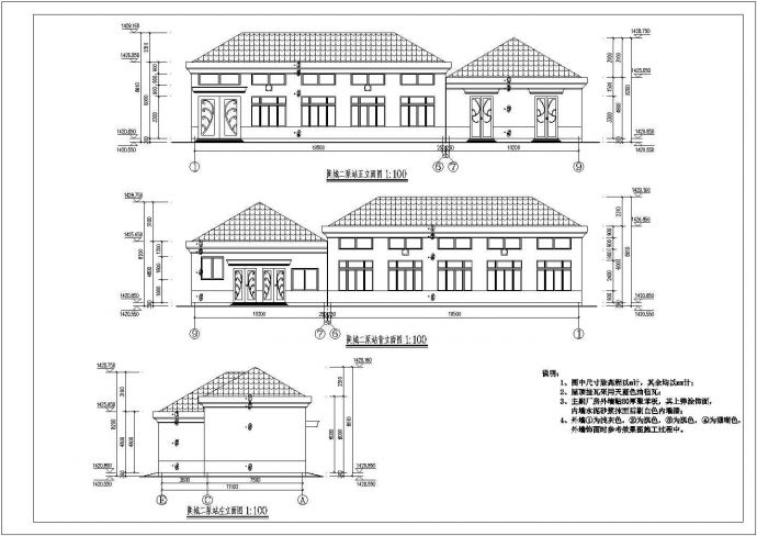 某地区钢筋混凝土结构泵房建筑设计施工图_图1