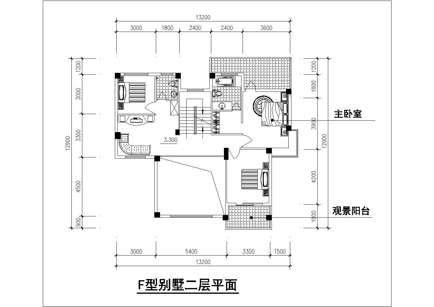 比较简洁的独栋别墅建筑图纸