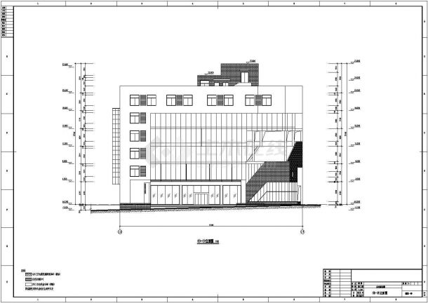 某地区6层框架结构综合办公楼建筑设计施工图-图一