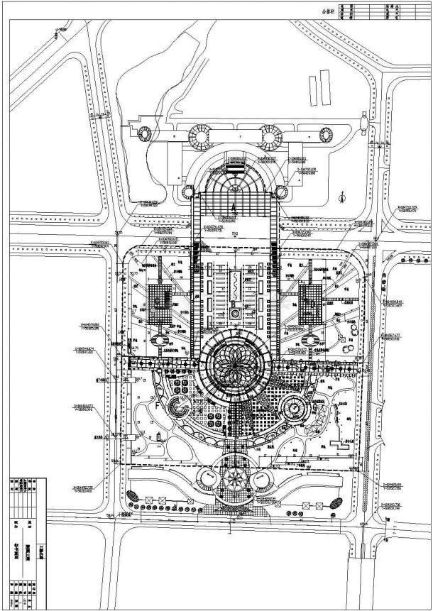 广东某大型景观广场规划设计方案总图-图一