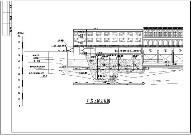 某工程竖井贯流式电站厂房结构设计图-图二