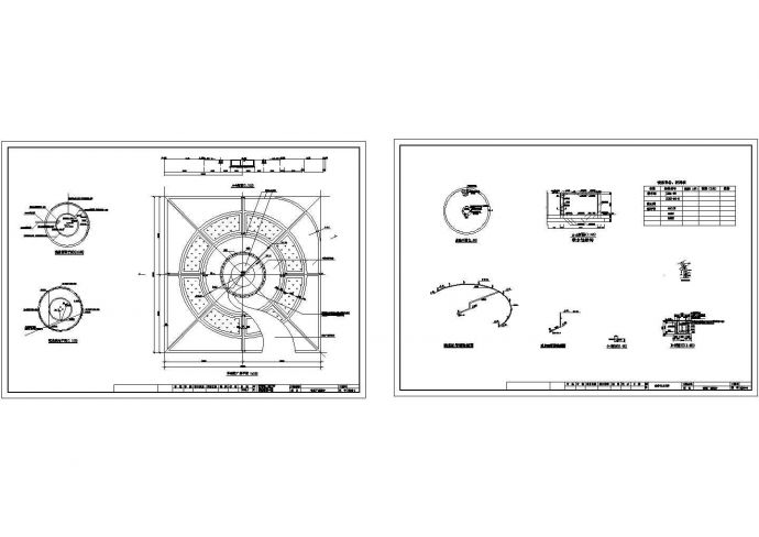 某休闲广场旱喷施工CAD图纸设计_图1