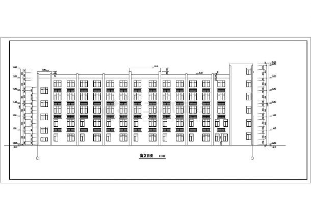 某地五层平屋顶商业办公楼建筑设计方案-图二