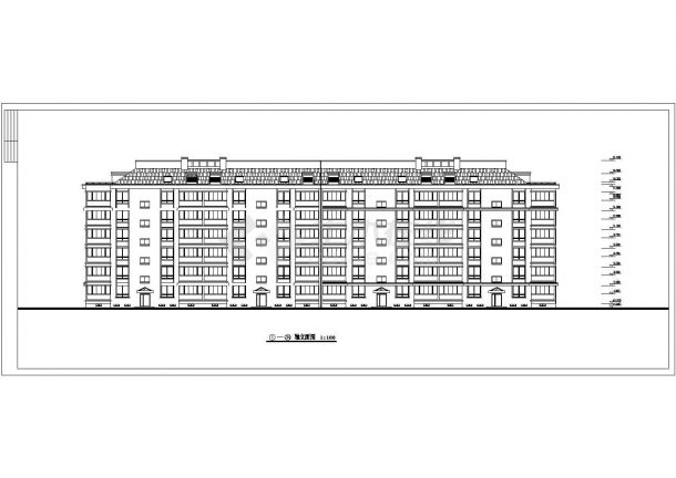 某地大型坡屋面住宅楼建筑设计方案图-图一