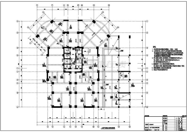 某地高层住宅结构图（含设计说明）-图二