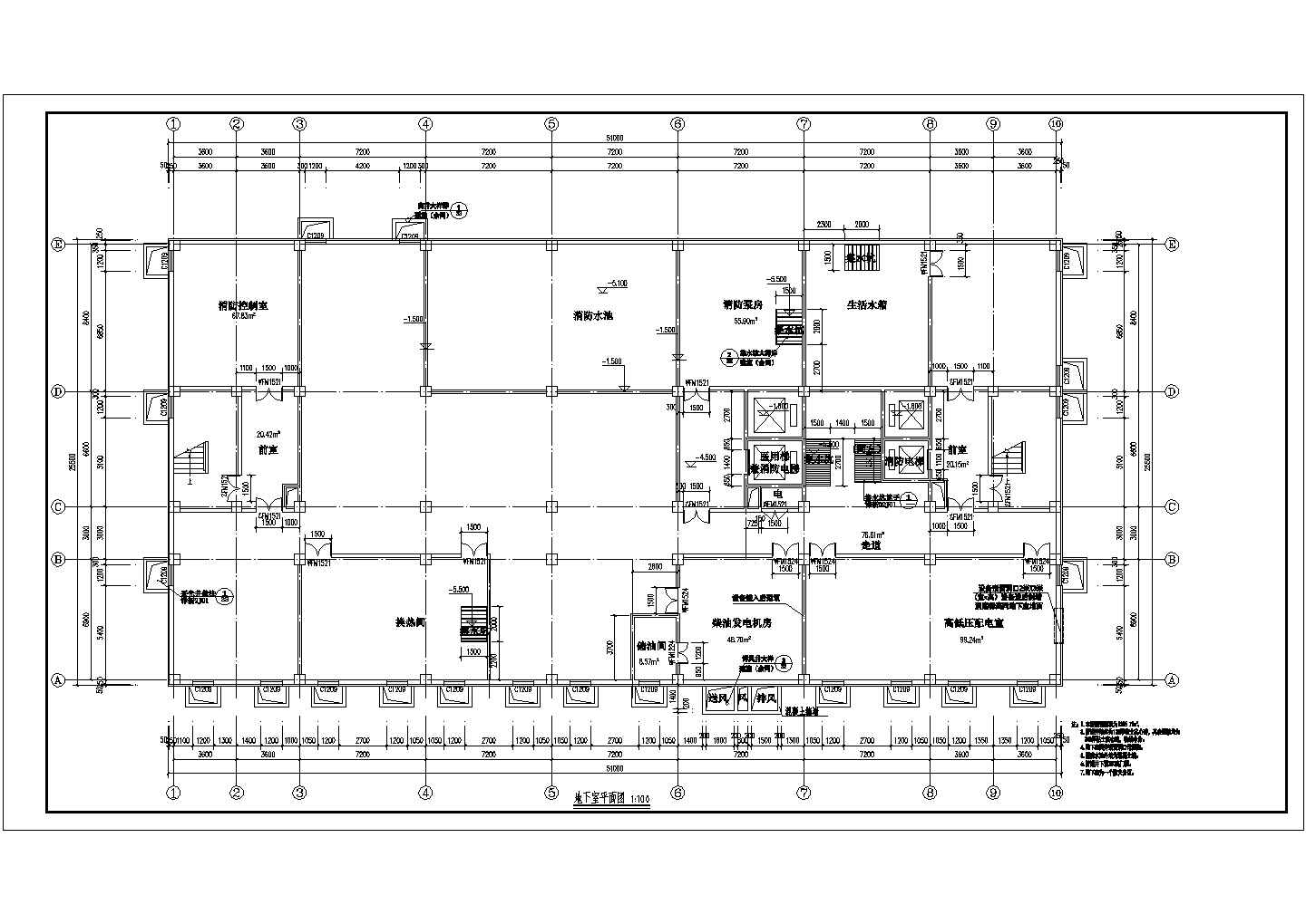 某地区10层医院综合楼建筑设计平面图