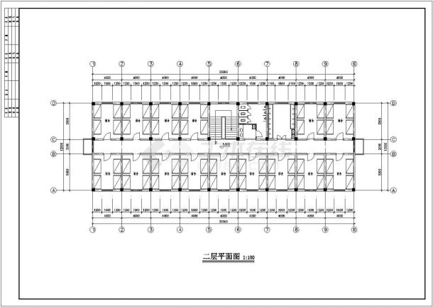 某工厂二层宿舍综合楼建筑设计方案-图二