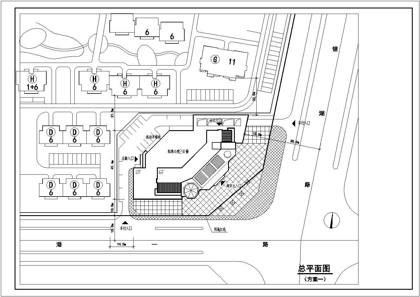 某地区6层商办楼建筑设计初步方案