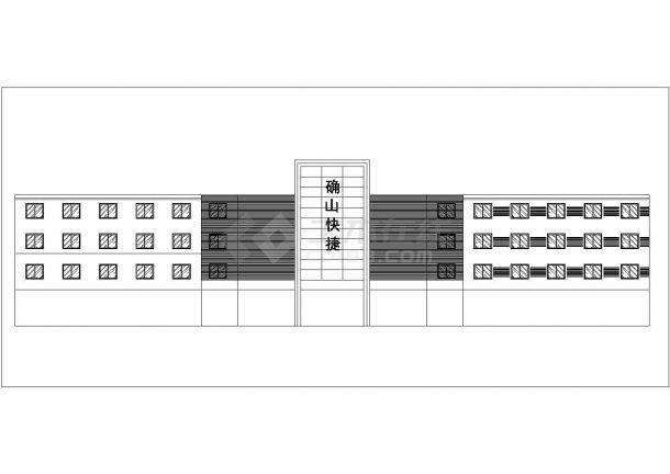 某地三层快捷酒店建筑方案设计图纸-图二
