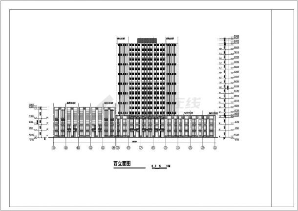 某18层商业酒店建筑方案设计图纸-图一