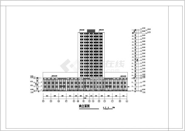 某18层商业酒店建筑方案设计图纸-图二
