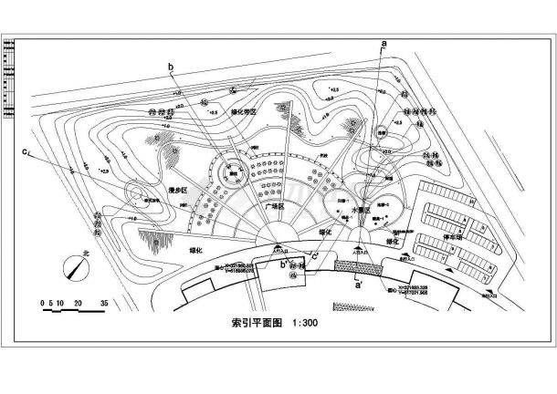 某酒店园林设计建筑施工CAD图纸-图一