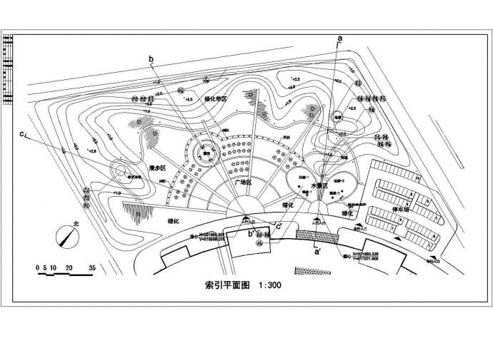某酒店园林设计建筑施工CAD图纸_图1